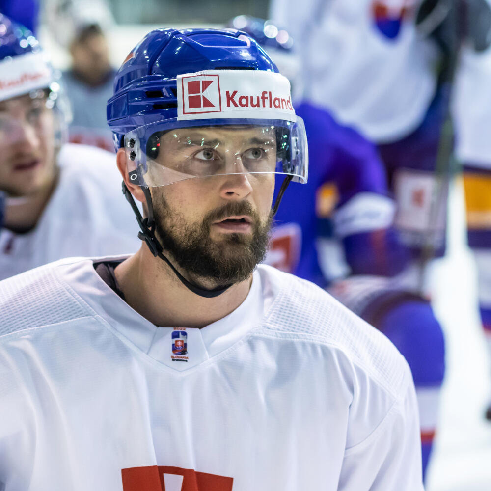 Posledný tréning slovenskej hokejovej reprezentácie pred MS 2022. Na snímke je Tomáš Tatar.