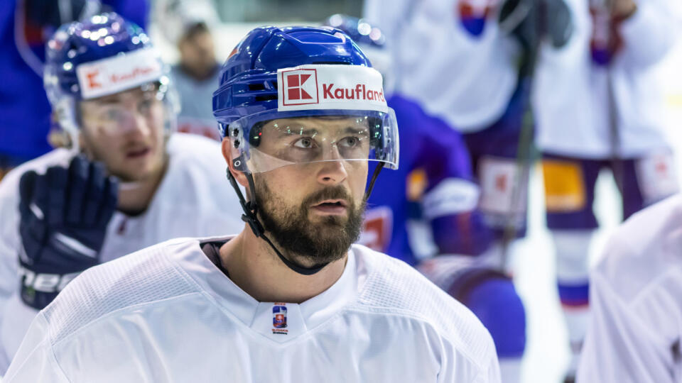 Posledný tréning slovenskej hokejovej reprezentácie pred MS 2022. Na snímke je Tomáš Tatar.