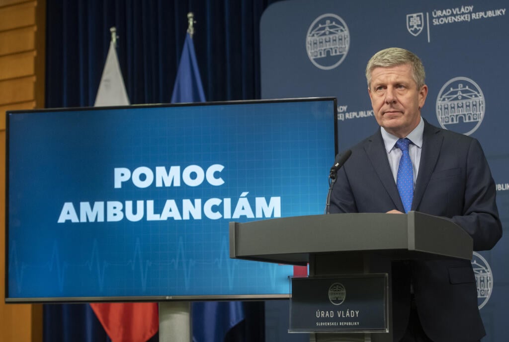 Dočasne poverený minister zdravotníctva SR Vladimír Lengvarský (nominant OĽaNO) počas tlačovej konferencie po stretnutí zo zástupcami ambulantného sektoru 25. januára 2023 v Bratislave. FOTO TASR - Martin Baumann