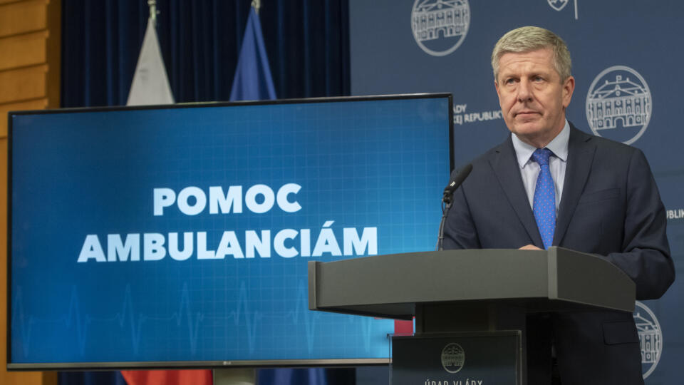 Dočasne poverený minister zdravotníctva SR Vladimír Lengvarský (nominant OĽaNO) počas tlačovej konferencie po stretnutí zo zástupcami ambulantného sektoru 25. januára 2023 v Bratislave. FOTO TASR - Martin Baumann