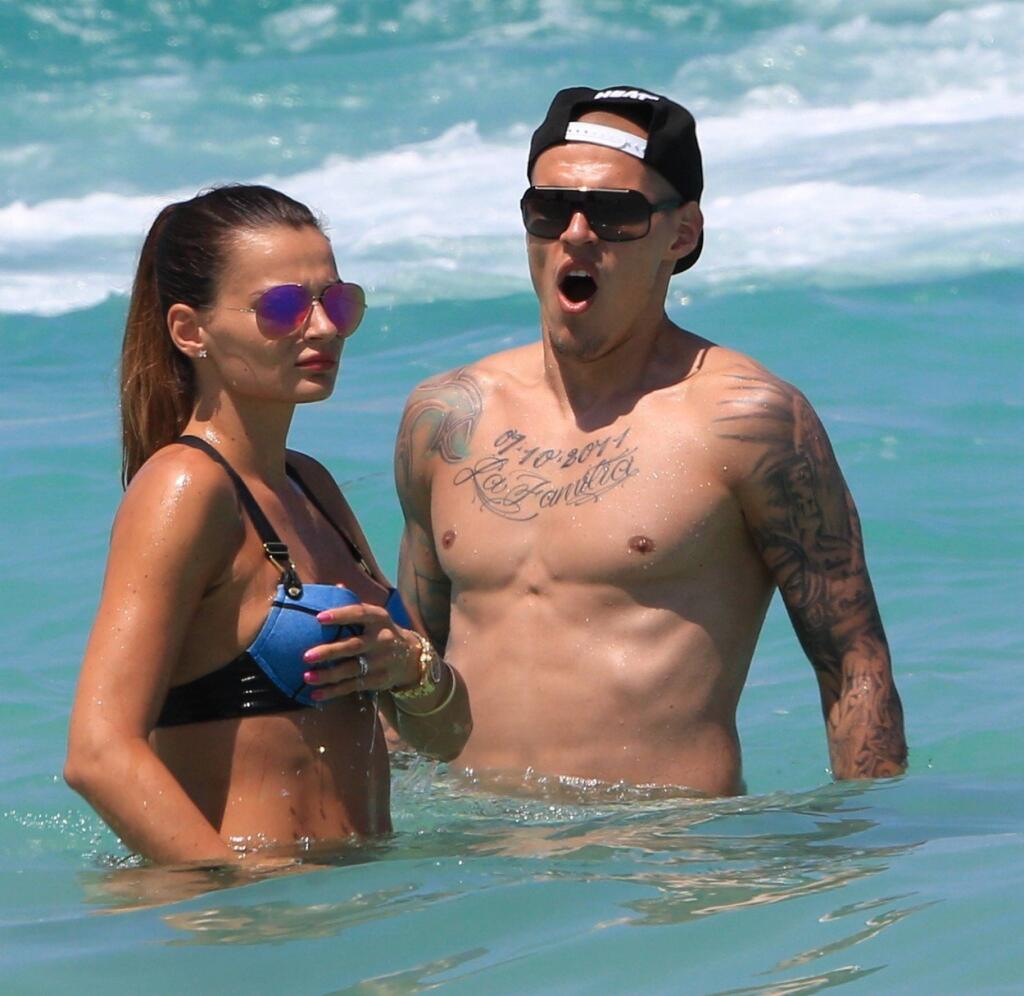 Škrtelovci na dovolenke v roku 2014 na Miami. Barbora bola vtedy ozdobou slávnej pláže.