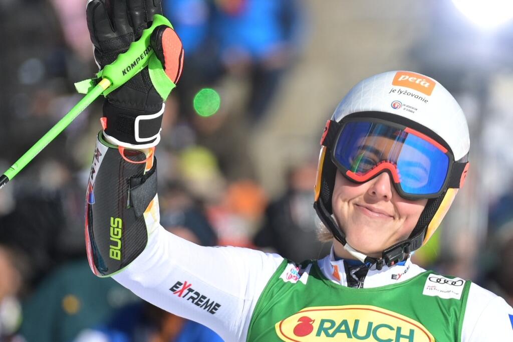Petra Vlhová sa na pódium prepracovala po druhom kole.
