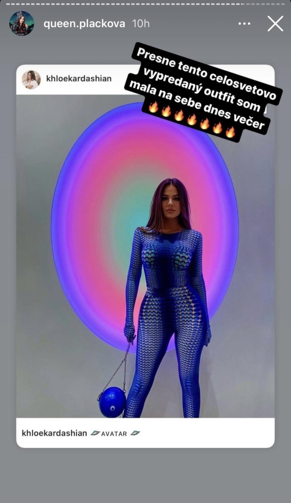Na udeľovanie ocenení pre influencerov v polovici mája si Zuzana Plačková zaobstarala overal, aký má aj Khloé Kardashian.