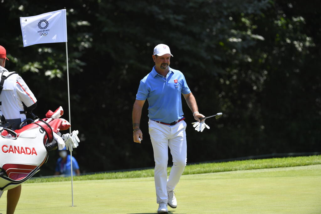 Na snímke slovenský golfista Rory Sabbatini vo štvrtom kole turnaja mužov počas XXXII. letných olympijských hier v Tokiu 1. augusta 2021.