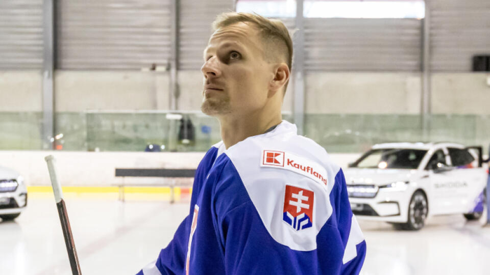 Richard Pánik počas MS v hokeji.