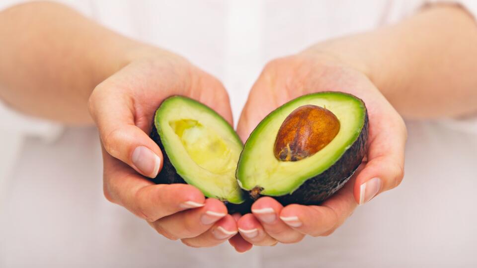 Tropical Avocado Sliced in Half