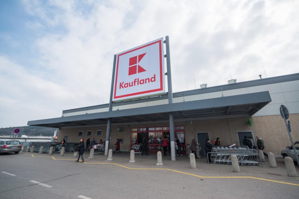 Nitra, Slovakia, march 28, 2018: Kaufland supermarket. Kaufland is a German hypermarket chain and part of the Schwarz Gruppe (which also owns Lidl).