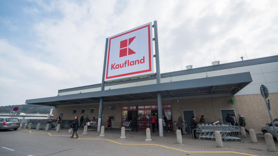 Nitra, Slovakia, march 28, 2018: Kaufland supermarket. Kaufland is a German hypermarket chain and part of the Schwarz Gruppe (which also owns Lidl).