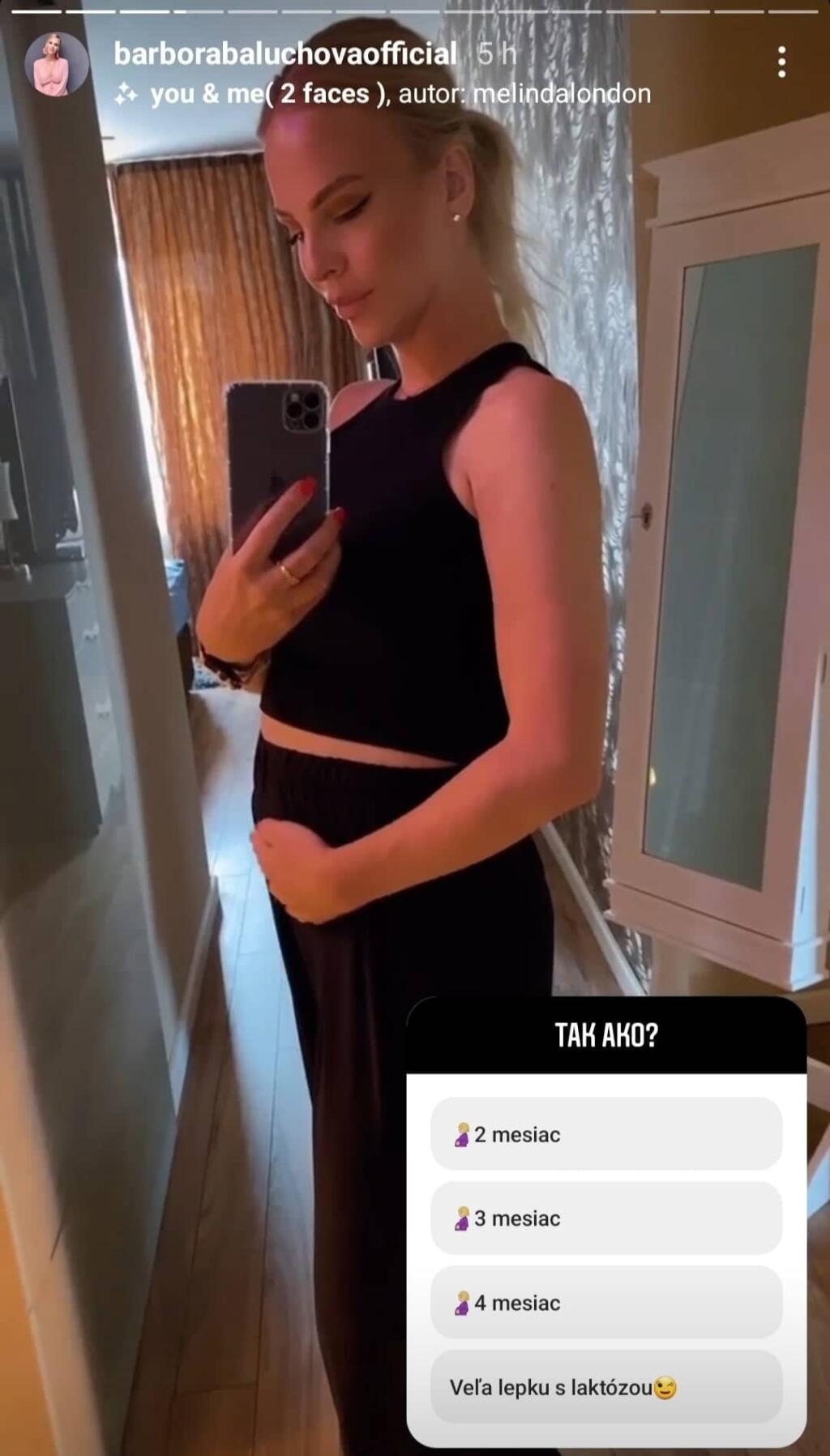 Barbora vyvolala špekulácie touto fotkou, na ktorej vyzerá, ako tehotná.