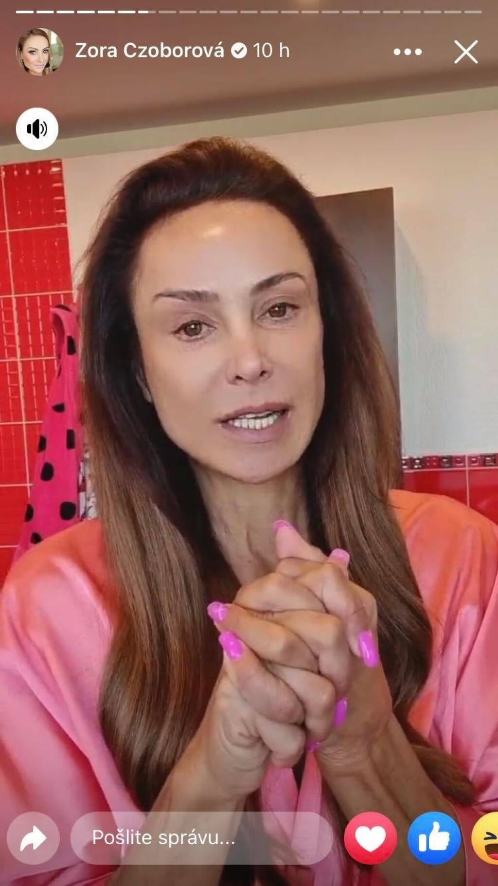 Zora Czoborová sa ukázala bez štipky mejkapu.