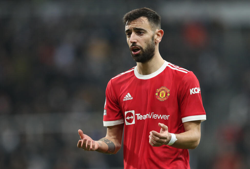 Bruno Fernandes proti Newcastlu United.