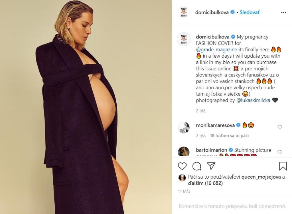 Dominika, ktorá už o pár dní porodí syna Jakuba, sa odhalila pred objektívom fotoaparátu pre Grade Magazine, ktorý konečne vyšiel a umeleckými zábermi sa môže kochať nielen samotná Cibulková, ale celé Slovensko aj Česko.
