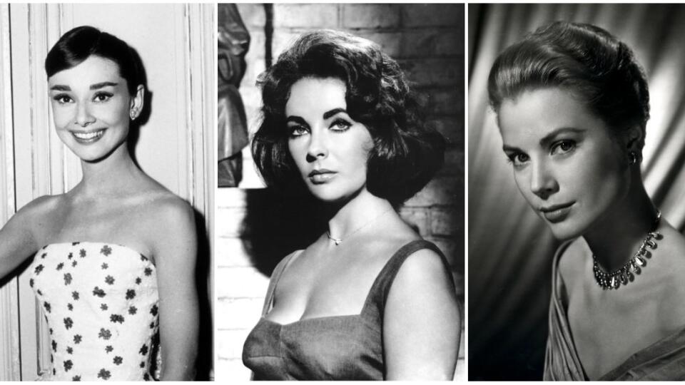 Audrey Hepburn, Grace Kelly a Liz Taylor