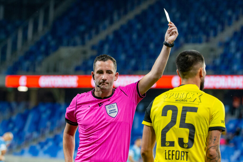 Druhé kolo Ligy majstrov 2021/2022 na Tehelnom poli kde sa stretli ŠK Slovan Bratislava a Young Boys Bern. Na snímke je Jordan Lefort.