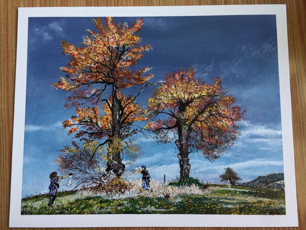 Obraz Romany Dang Van: Zber šípok - Obec Morovno, Slovensko