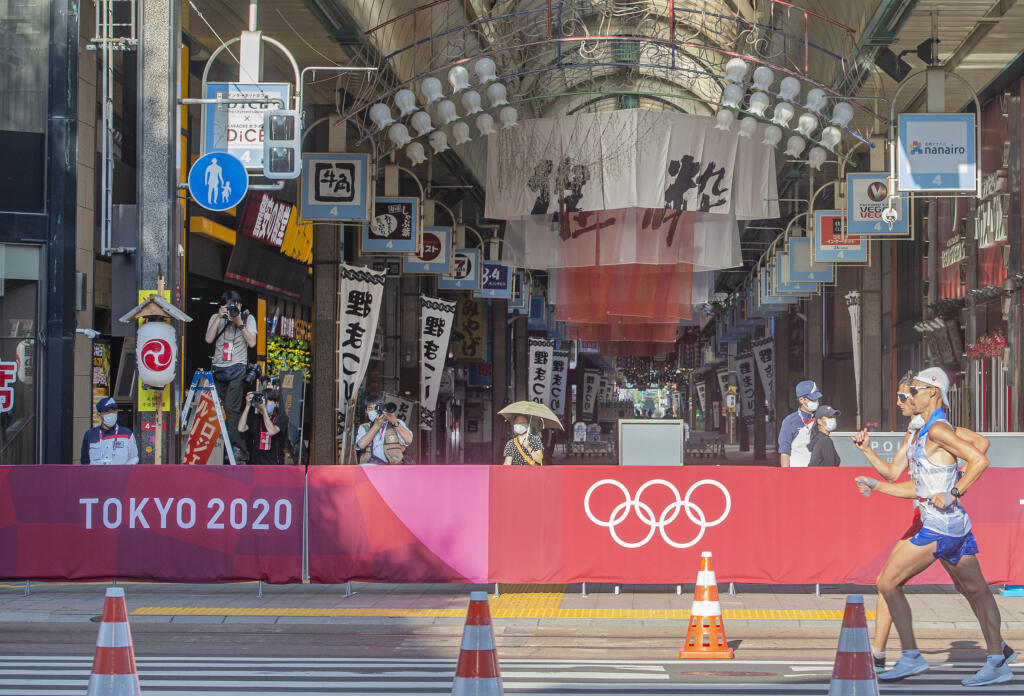 Na snímke slovenský reprezentant v chôdzi na 50 km Matej Tóth počas pretekov na XXXII. letných olympijských hrách 2020 v japonskom Sappore v piatok 6. augusta 2021. FOTO TASR - Martin Baumann