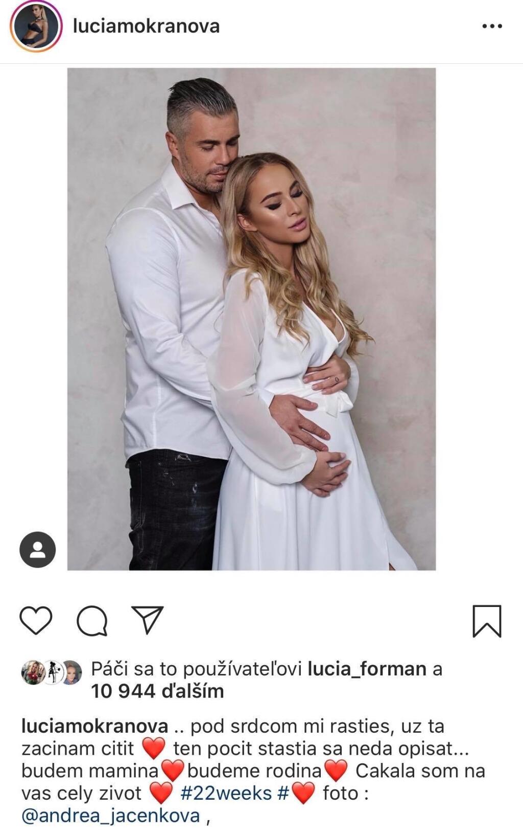 Mokráňová sa pochválila tehotenským bruškom.
