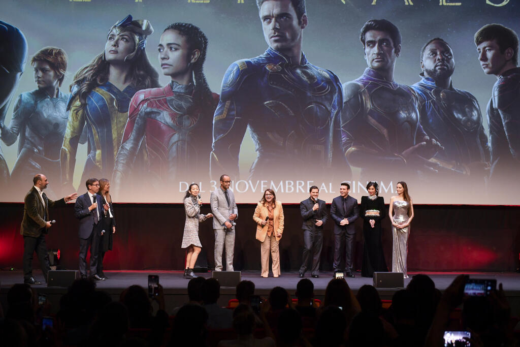 Herečka Angelina Jolie na premiére filmu Eternals v Ríme.