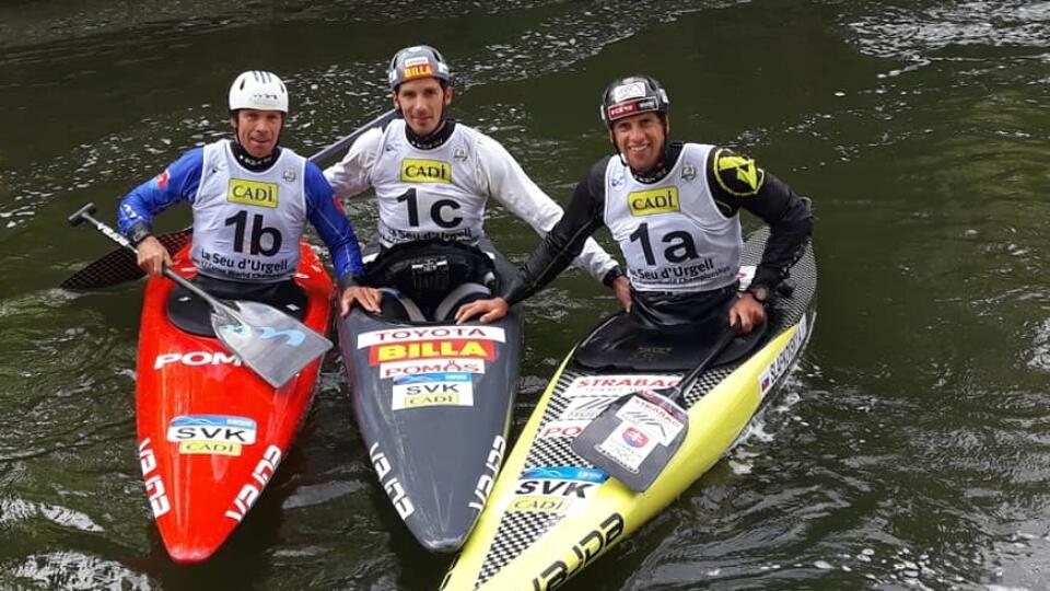 Náš víťazný trojlístok - Michal Martikán, Matej Beňuš a Alexnder Slafkovský