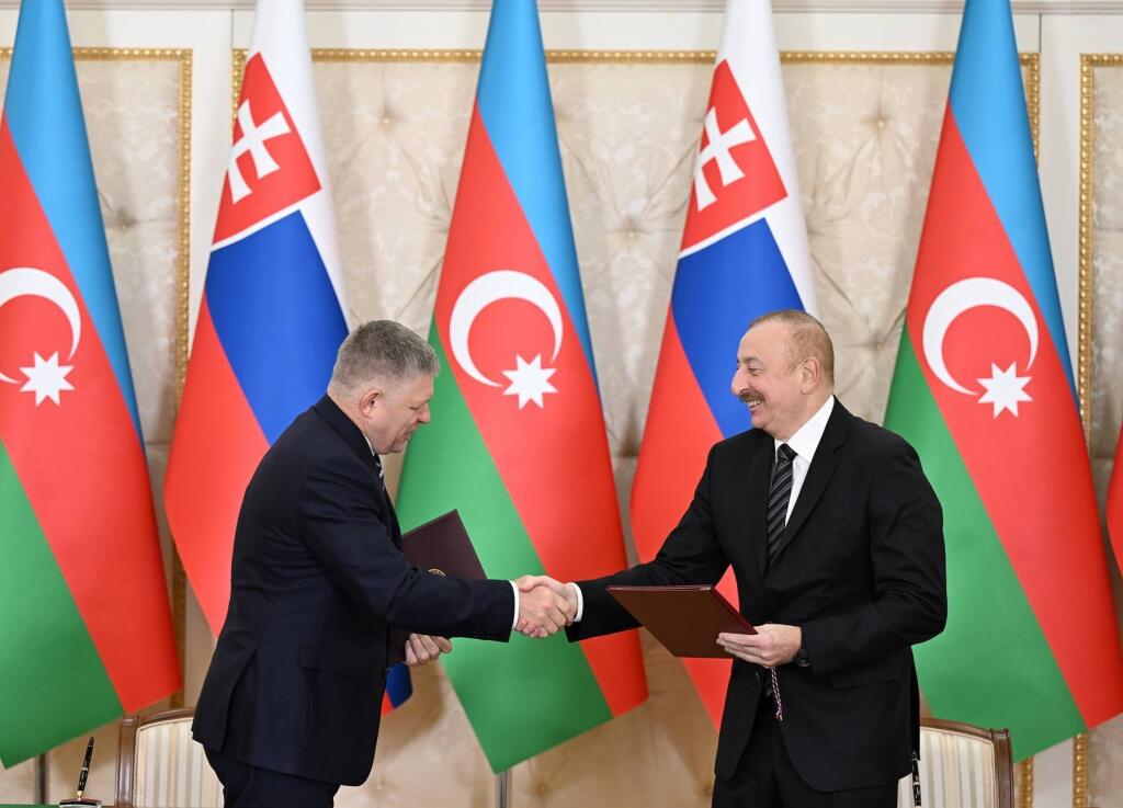 Robert Fico - Ilham Aliyev meeting in Baku