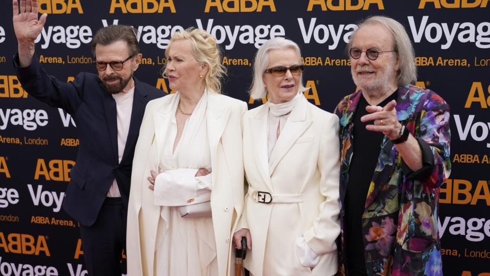 Na snímke členovia skupiny ABBA, zľava Björn Ulvaeus, Agnetha Faltskogová, Anni-Frid Lyngstadová a Benny Andersson
