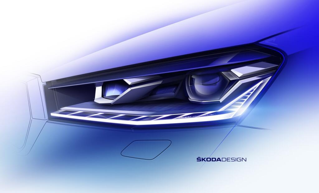 Škoda Fabia štvrtej generácie - dizajnová skica.