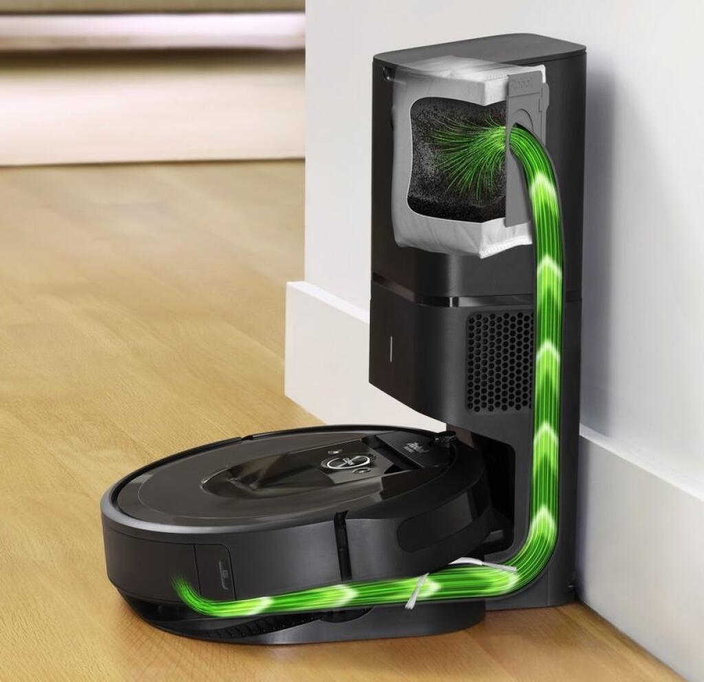 Roomba i7+ princíp automatického vyprázdňovania