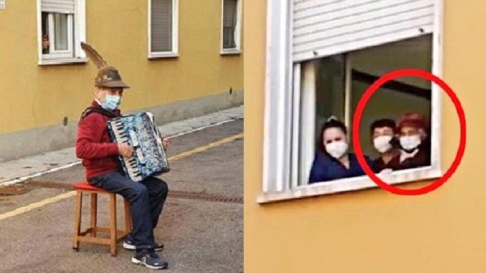Muž hral serenády pre svoju manželku, kotrá bola v nemocnici