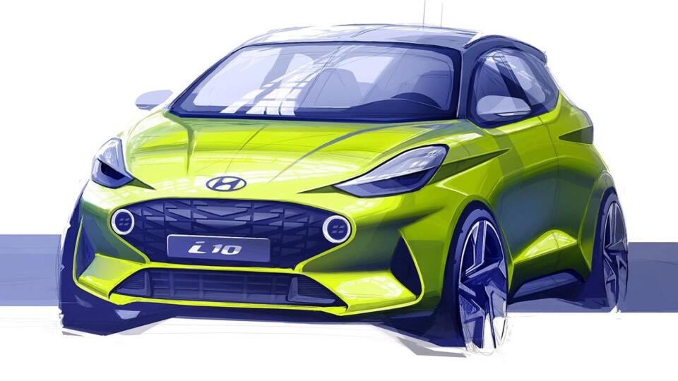 Hyundai zverejnil náčrt ďalšej generácie hatchbacku i10.