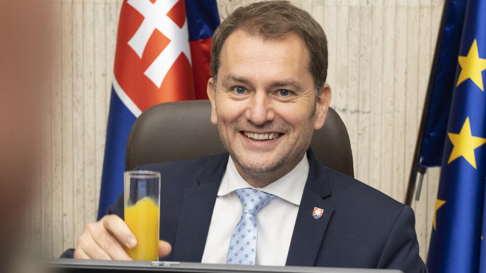 Na snímke predseda vlády SR Igor Matovič počas rokovania 26. schôdze vlády SR 24. júna 2020 v Bratislave. FOTO TASR - Pavel Neubauer