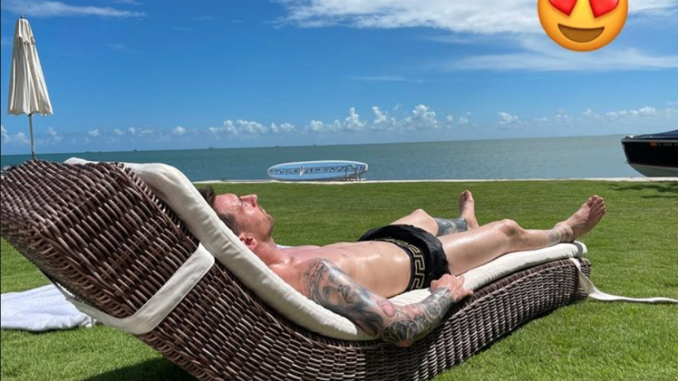 Lionel Messi si vychutnáva relax.