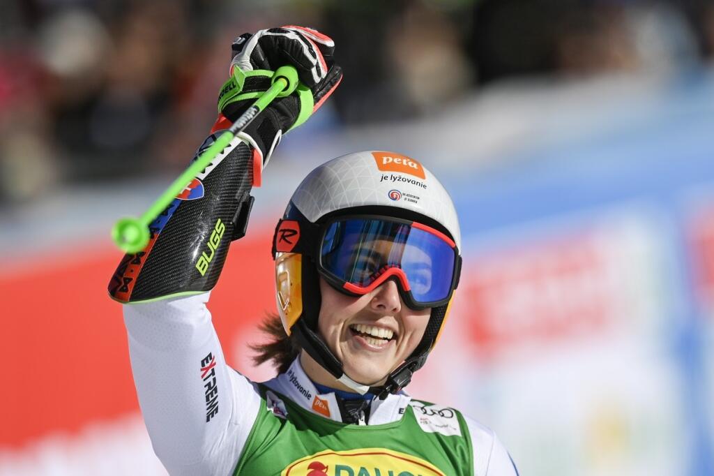 Petra Vlhová sa na pódium prepracovala po druhom kole.