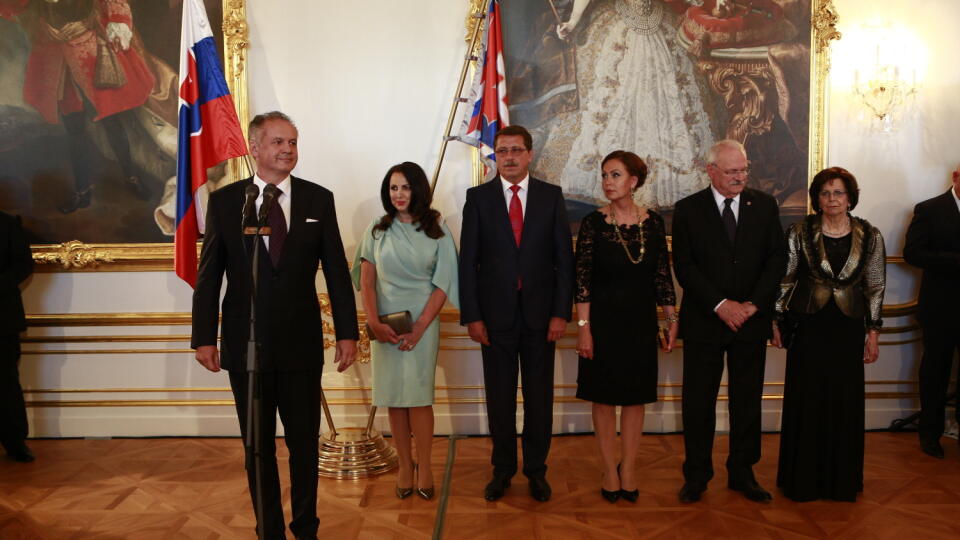 prezident - inaugurácia (15.6.2014) - Kiska Andrej, Kisková Martina, Paška Pavol, Macejková Ivetta, Gašparovič Ivan, Gašparovičová Silvia 