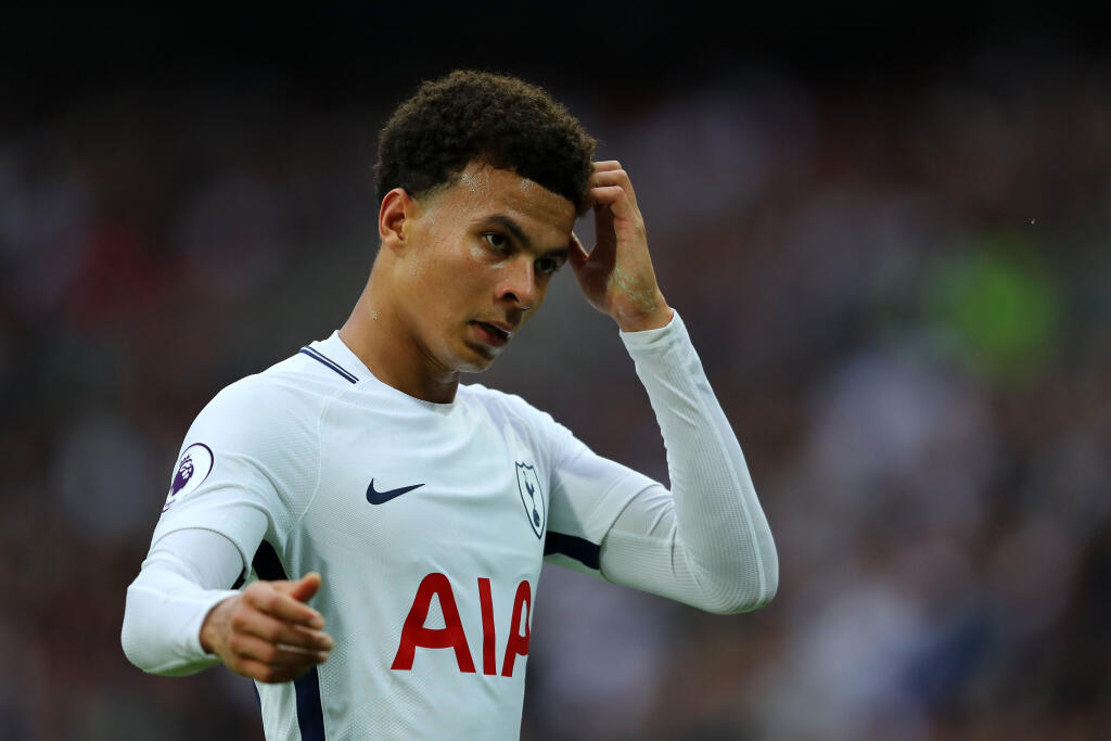 LONDON, ENGLAND - OCTOBER 14: Dele Alli of Tottenham during the Premier League match between Tottenham Hotspur and AFC Bournemouth at Wembley Stadium on October 14, 2017 in London, England. (Photo by Richard Heathcote/Getty Images)