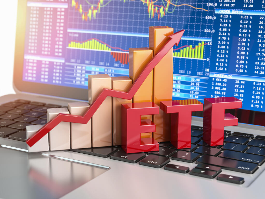Etf,Exchange,Traded,Funds,Concept.,Graph,With,Etf,On,The