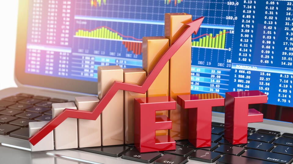 Etf,Exchange,Traded,Funds,Concept.,Graph,With,Etf,On,The