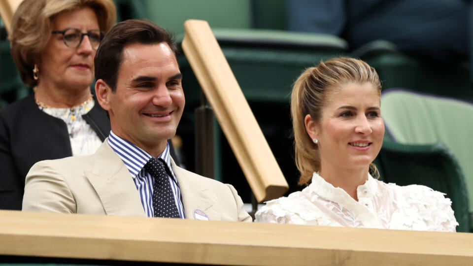 Roger a Mirka Federerovci na minuloročnom Wimbledone