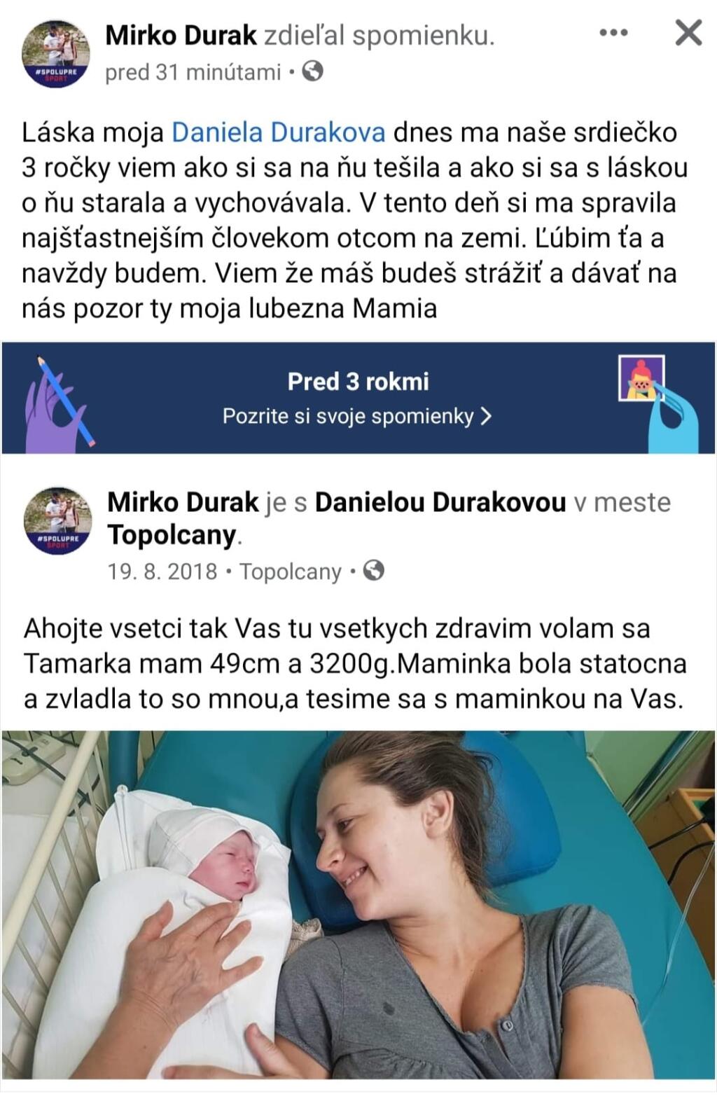 AJ takýto dojímavý odkaz zanechal bývalý hokejista svojej milovanej manželke na sociálnej sieti.