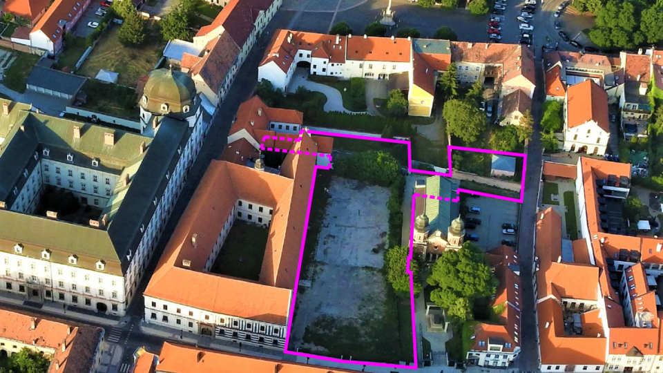 Časť centra Trnavy, kde má vzniknúť park