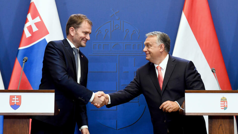 slovenský predseda vlády Igor Matovič maďarský predseda vlády Viktor Orbán stretnutie TK tlačová konferencia