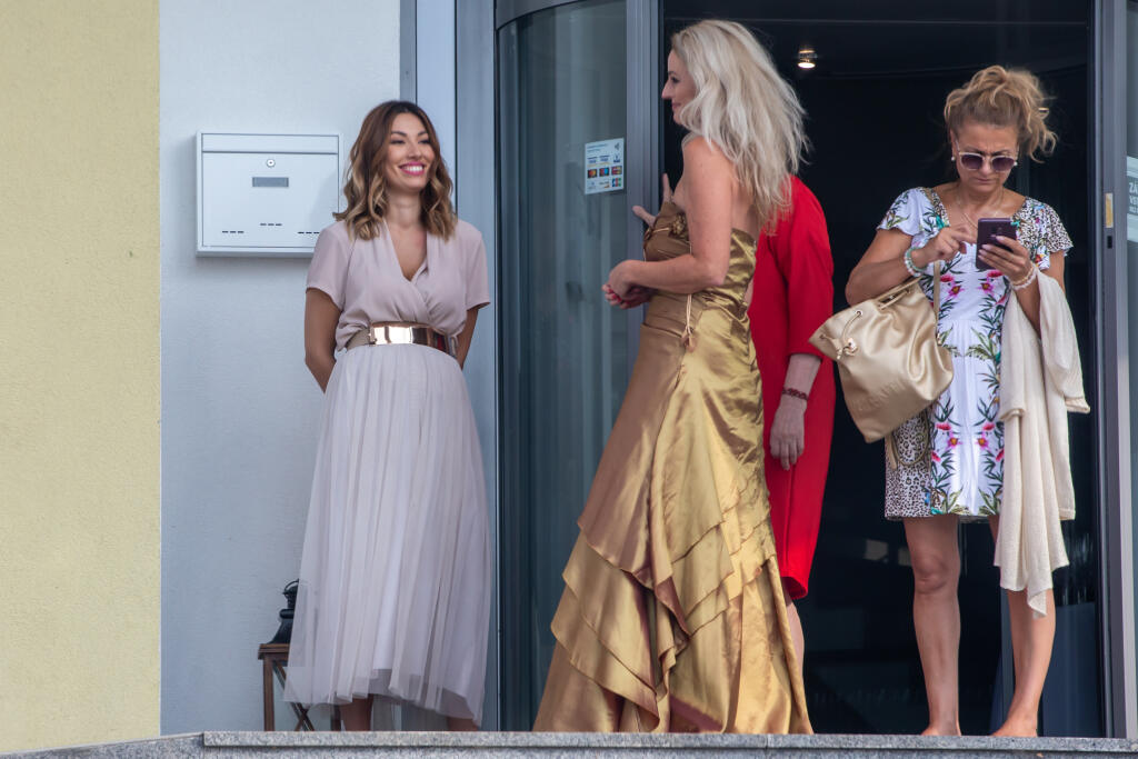 Na snímke je Daniela Cristová počas oslavy svojej mamy Ivany Cristovej.