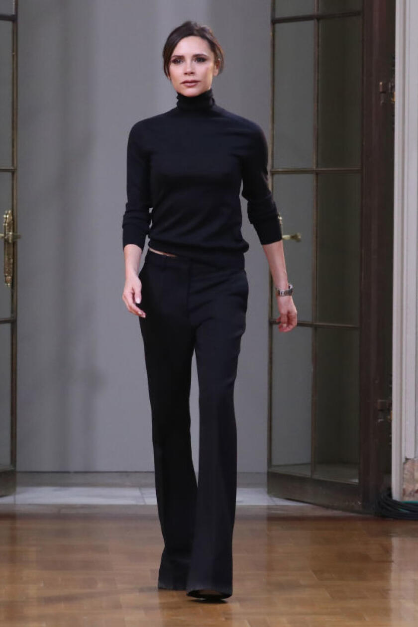 NEW YORK, NY - FEBRUARY 11: Designer Victoria Beckham walks the runway at Victoria Beckham - fashion show February 2018 during New York Fashion Week on February 11, 2018 in New York City. (Photo by JP Yim/Getty Images)
