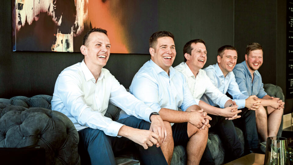 Partneri Crowdberry Hynek Bartík, Michal Nešpor, Michal Ondrišek, Peter Bečár a Daniel Gašpar.