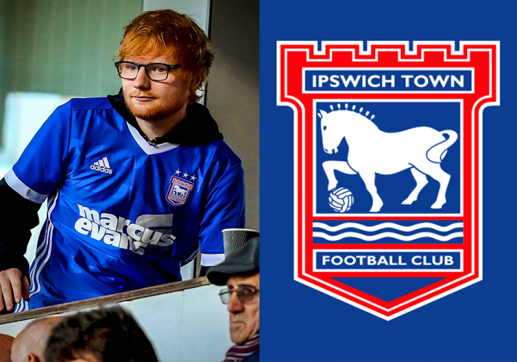 Ed Sheeran –(Ipswich Town ) - Anglický spevák je veľkým fanúšikom anglického treťoligového klubu Ipswich Town,. V predchádzajúcich sezónach bol aj jeho sponzorom, keď prostredníctvom jeho dresov propagoval svoje turné. Minulú sezónu bol dokonca symbolicky umiestnený na súpiske klubu a dostal číslo 17.