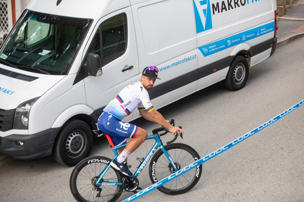 Spoločné Majstrovstvá Slovenska a Česka v cestnej cyklistike. Na snímke je Peter Sagan.