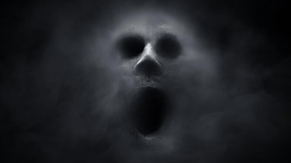 Scary,Ghost,On,Dark,Background