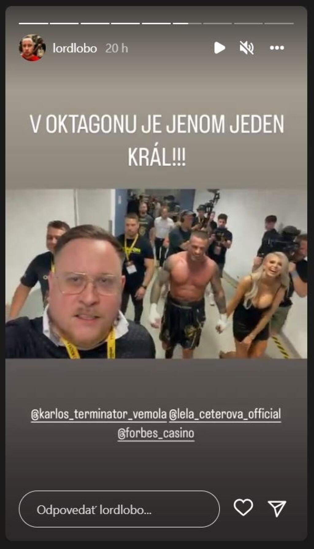 Hoci diváci Vémolu a rozhodcov vybučali a vypískali, bojovníkovi a jeho partnerke Lele to náladu nezhoršilo.