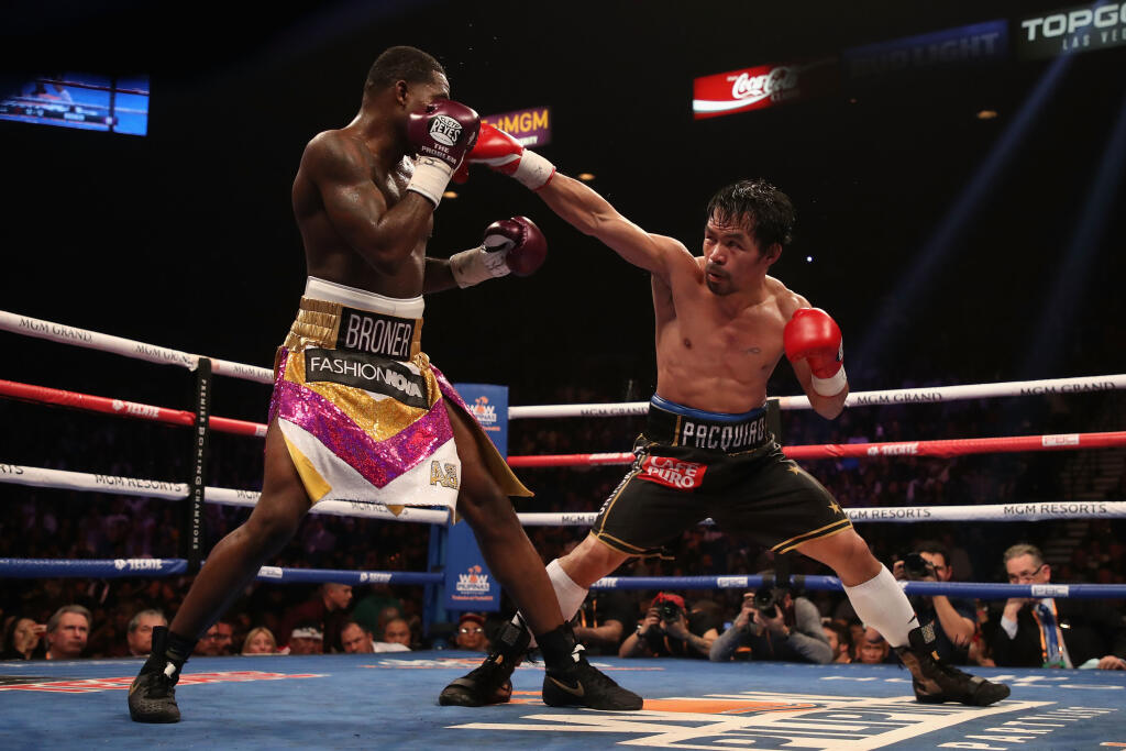 Filipínsky profesionálny boxer Manny Pacquiao vs Američan Adrien Broner