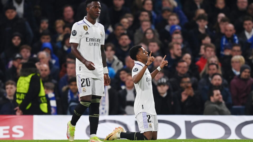 Brazílčan Rodrygo strelil oba góly Realu Madrid.
