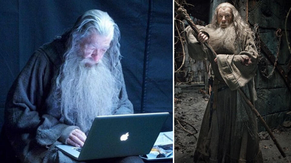 Gandalf si zrejme počas natáčania filmu Hobbit musel odskočiť skontrolovať "lajky".